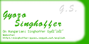 gyozo singhoffer business card